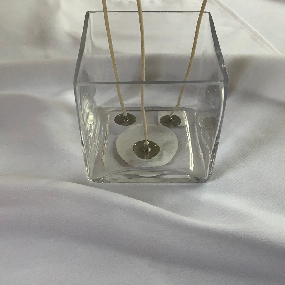 Square Glass Candle Vessel