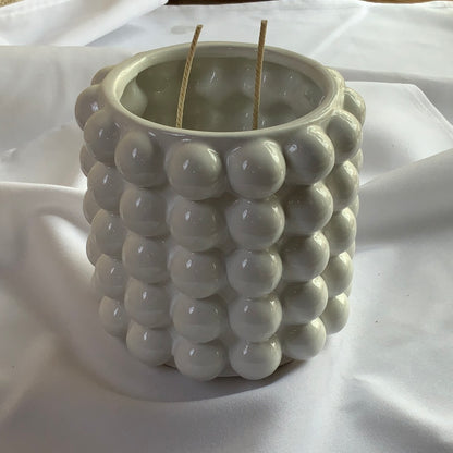 Ivory Bubble Candle Vessel