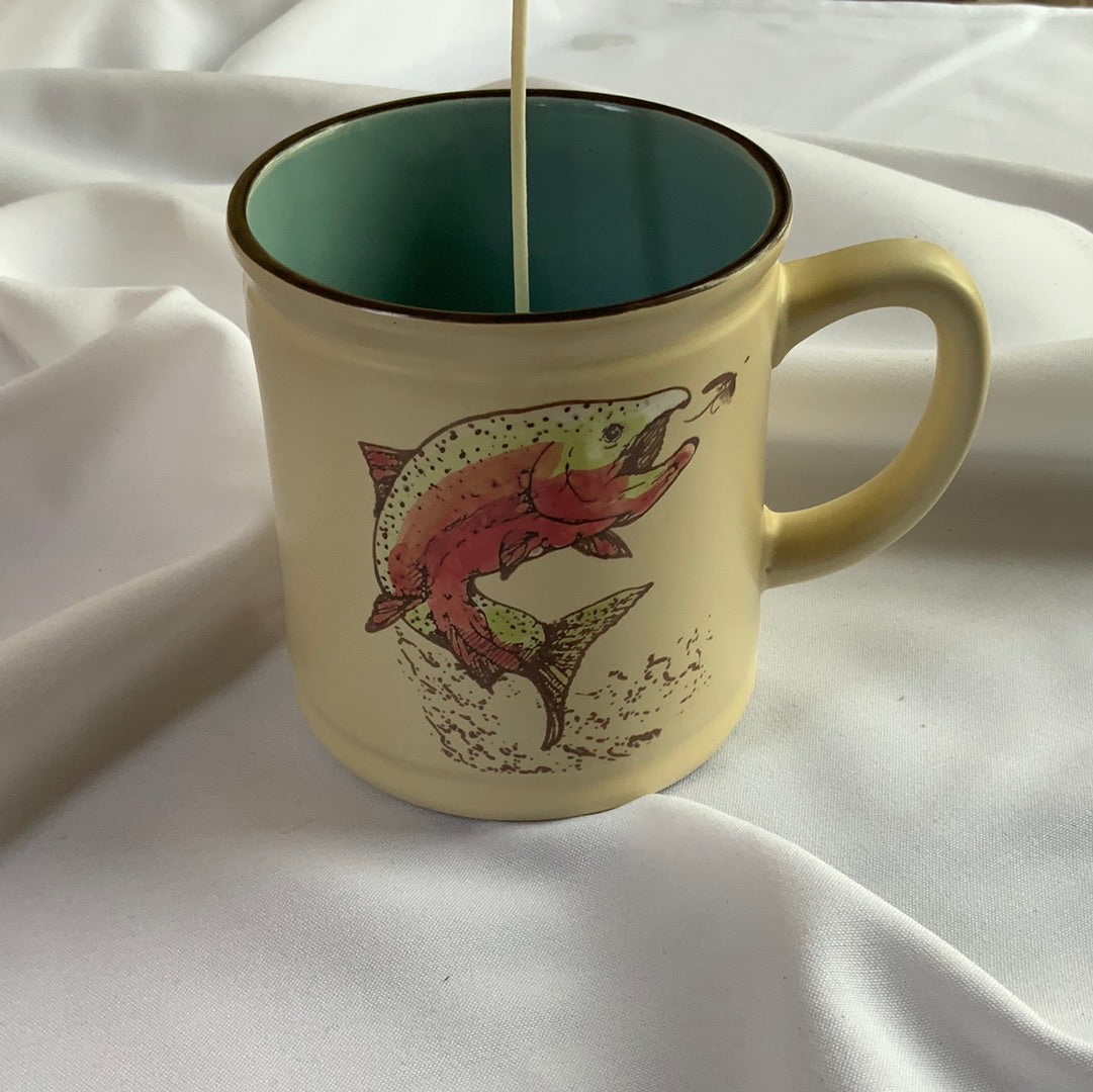 Salmon-Coffee Cup Candle Vessel