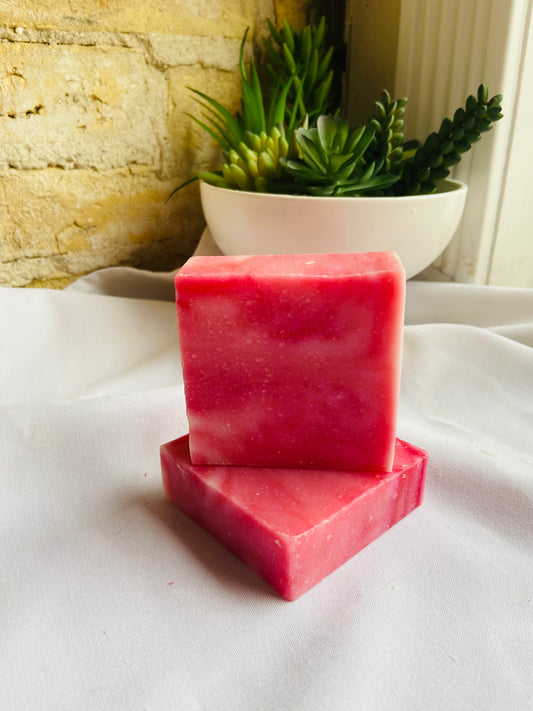 Candy cane soap bar