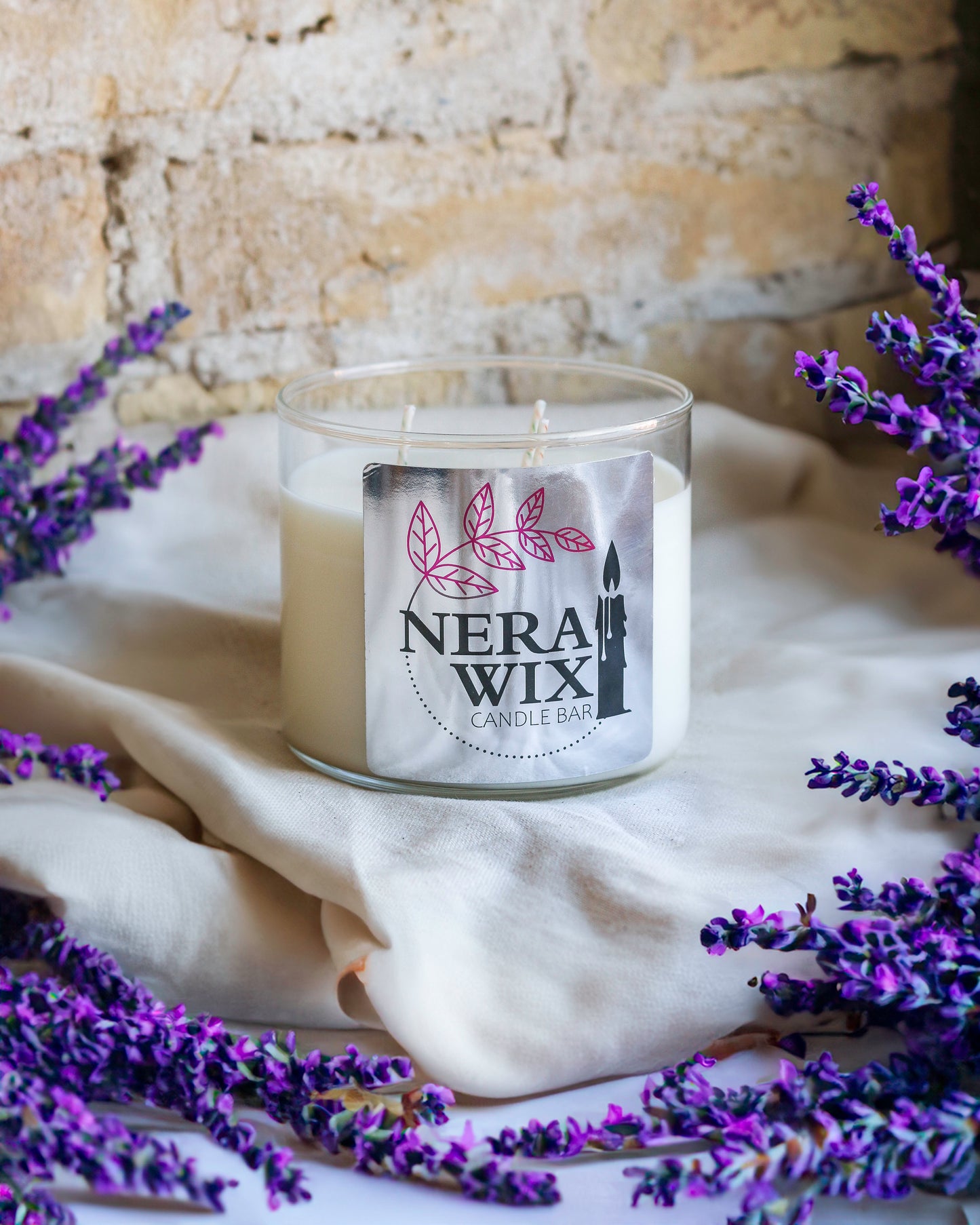 French Lavender 3 Wick Candle Nw