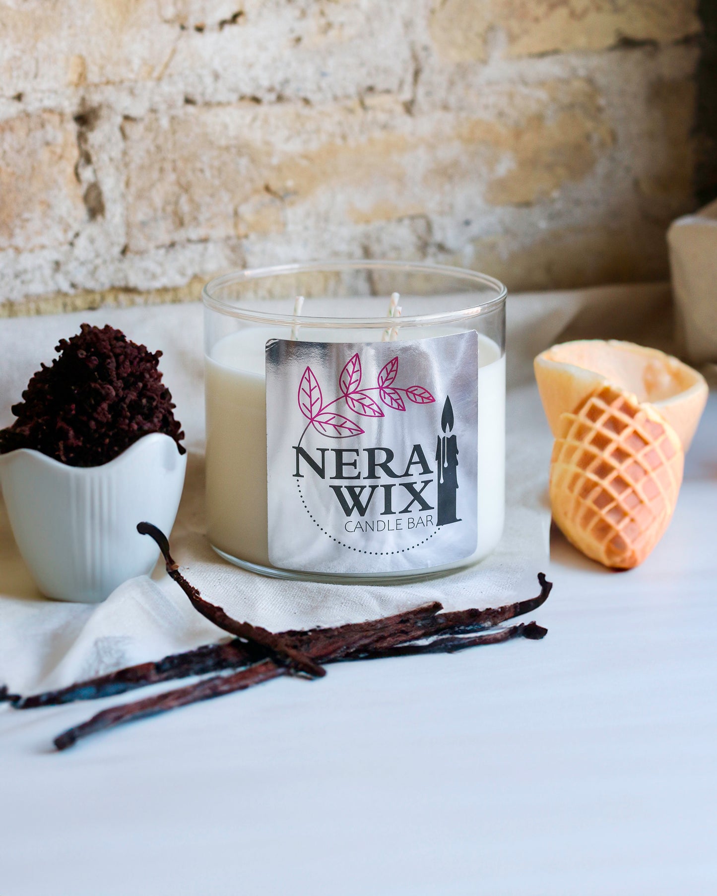 Vanilla Cone 3 Wick Candle Nw