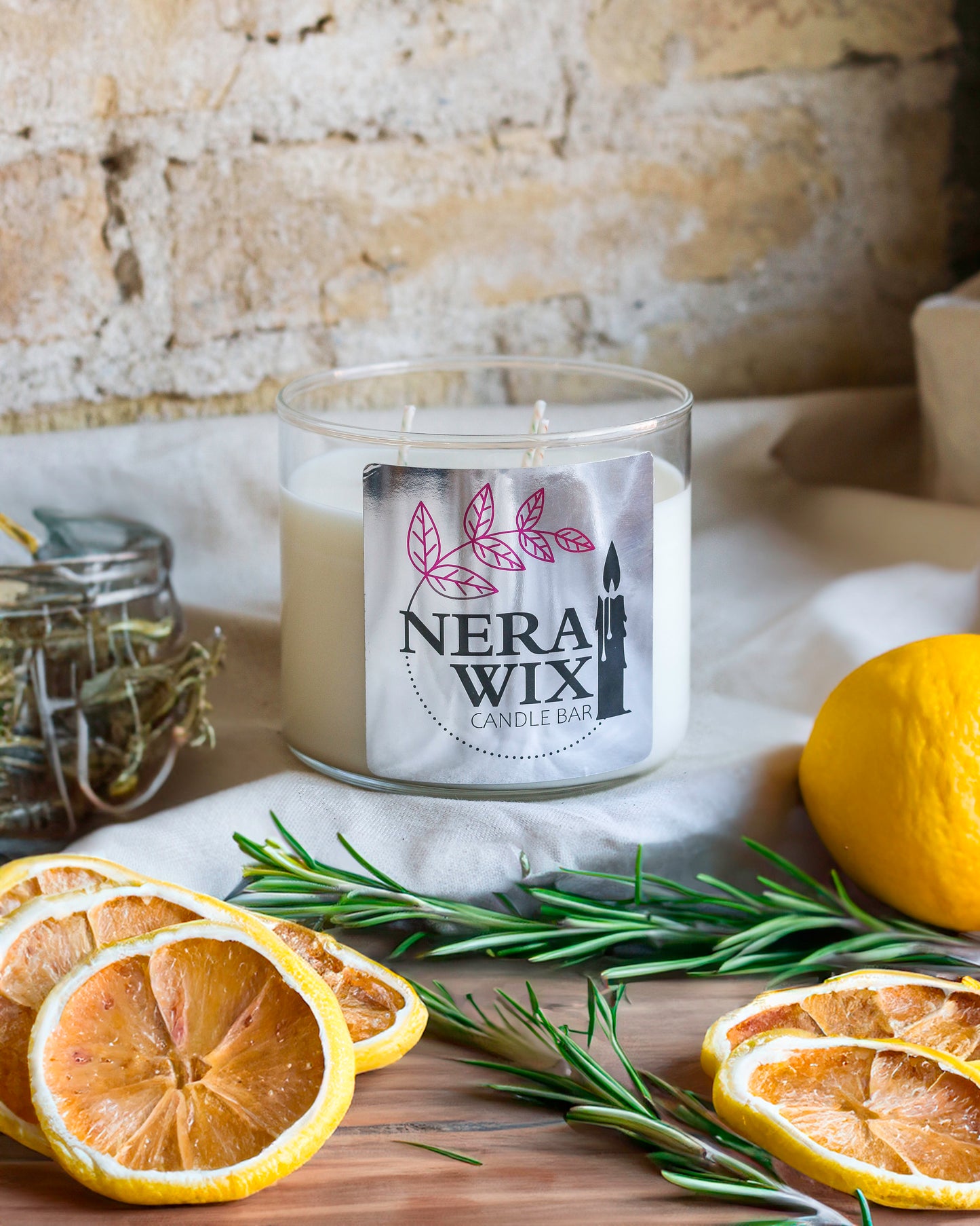 Rosemary & Lemon 3 Wick Candle Nw